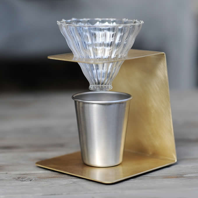 Brass Pour Over Drip Coffee Maker Dripper Stand
