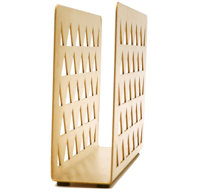  Brass Tissue Napkin Holder Stand Rack Vertical Box Caddy  