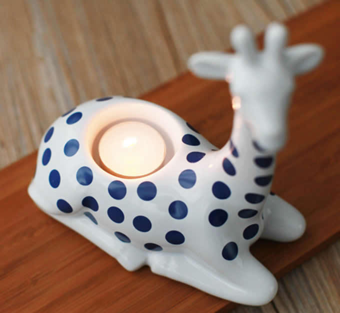 Ceramic Giraffe Candle Holder