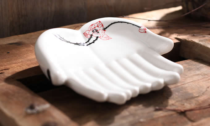  Ceramic Hand  Shaped Snack Plate