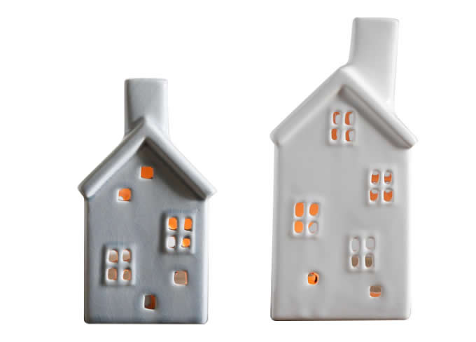  Ceramic House-shaped  Tealight Candle Holder