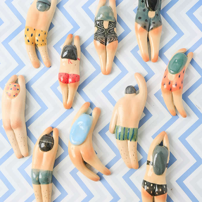 Ceramic Human Body Refrigerator Magnet