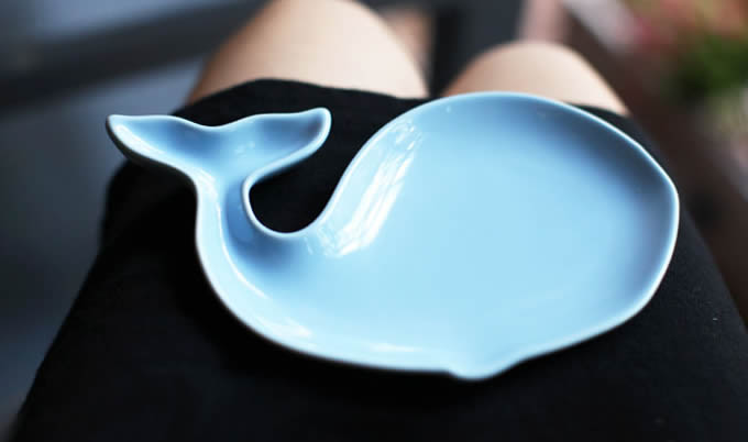 Ceramic Whale Shaped Plate