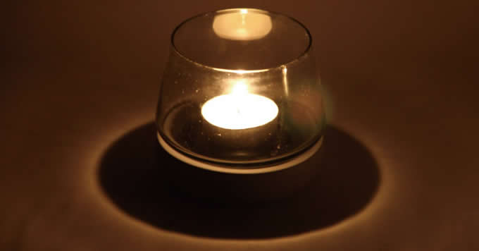  Clear Glass Candle Tealight Holder With  Concrete  Base