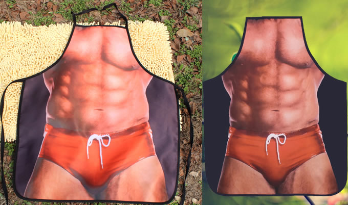 Comics Muscle Man Character Apron