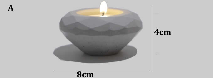  Handmade Concrete Candle Holder 