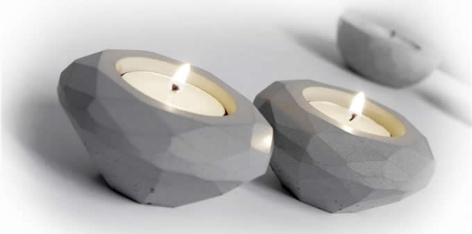  Handmade Concrete Candle Holder 