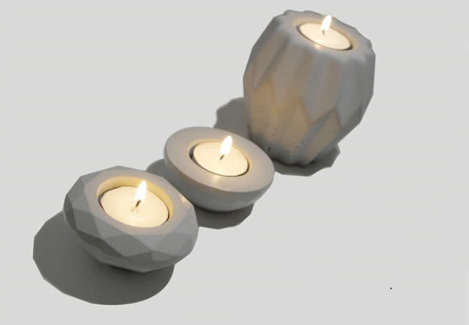  Handmade Concrete Candle Holder 