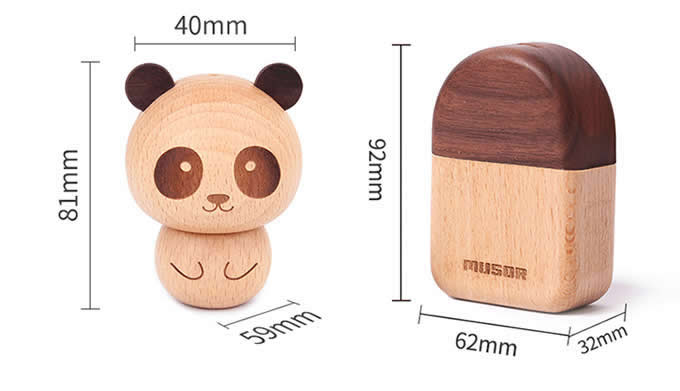 Cute Wooden Panda&Ice cream Toothpick Holder