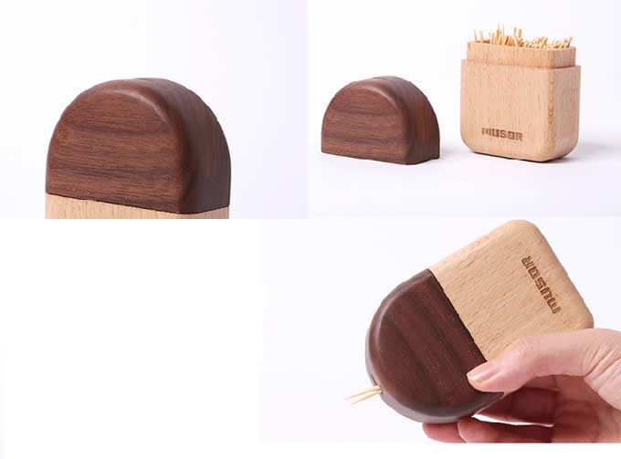 Cute Wooden Panda&Ice cream Toothpick Holder