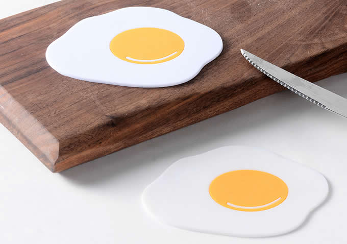   (3 pcs/pack)  Fried Egg Silicone Pot Mat 