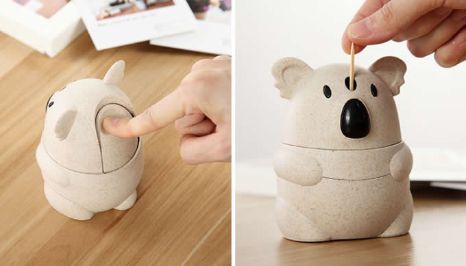   Lovely Hand Press Automatic Toothpick Box Holder 