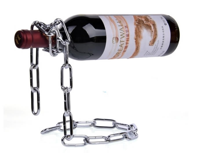 Magic Iron  Chain Floating Wine Bottle Holder
