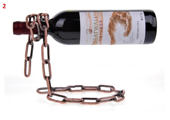 Magic Iron  Chain Floating Wine Bottle Holder