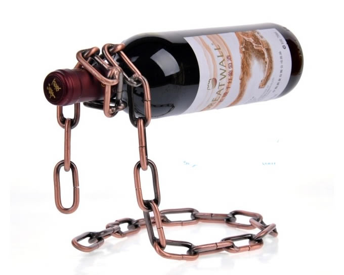 Magic Iron  Chain Floating Wine Bottle Holder