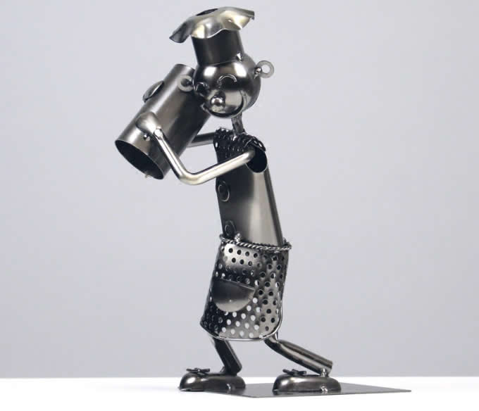   Metal Chef  Wine Bottle Holder