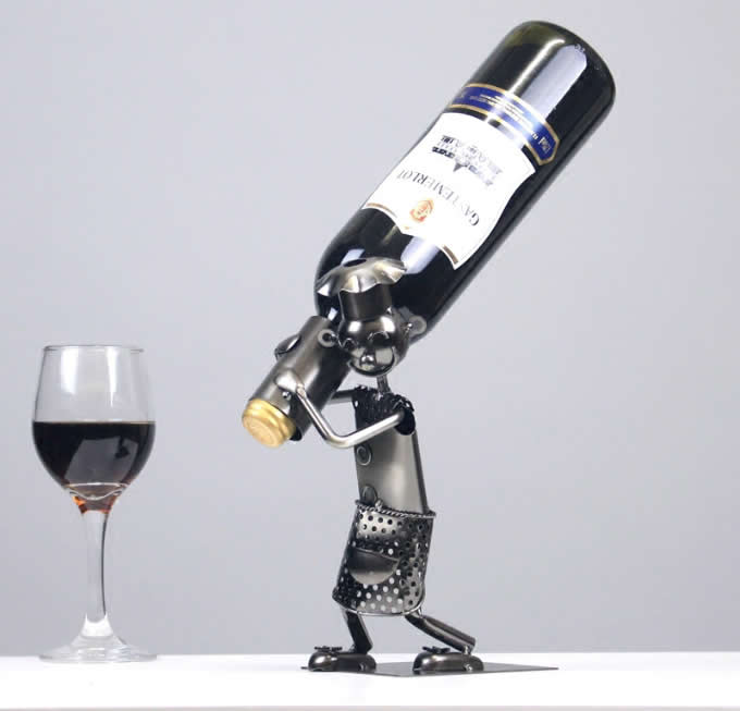   Metal Chef  Wine Bottle Holder