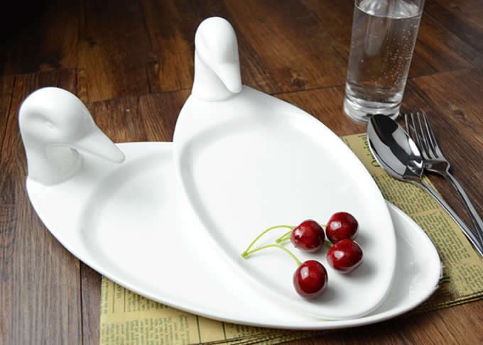   Porcelain Duck  Dinner Plate