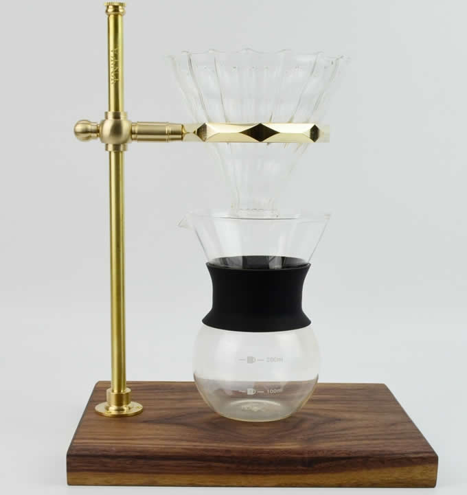 Pour Over Drip Coffee Maker Dripper Stand With Glass Dripper