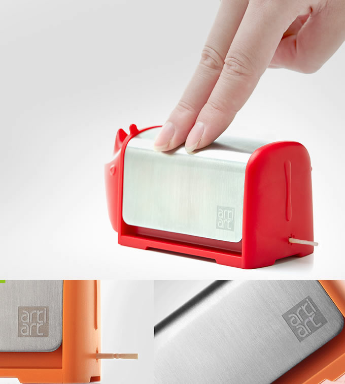 Philippi Germany Trick Chrome Pocket Toothpick Holder in Gift Box, @giftryapp