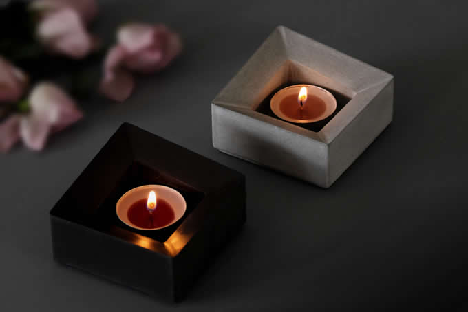   Tea Light Concrete Candle Holder 