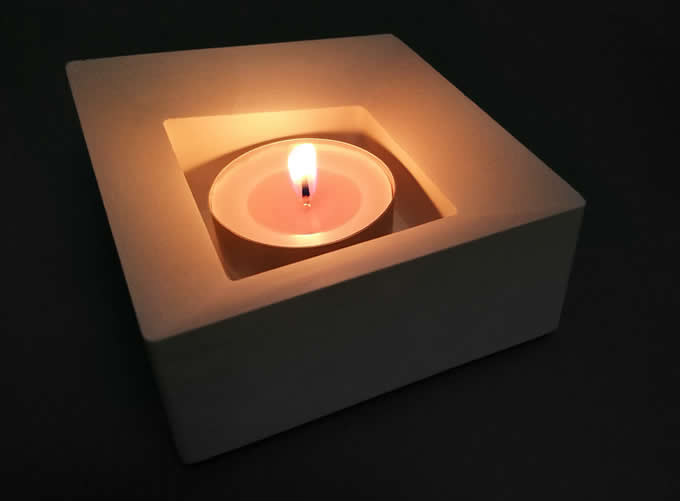   Tea Light Concrete Candle Holder 