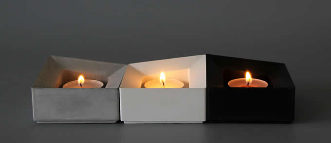   Tea Light Concrete Candle Holder 