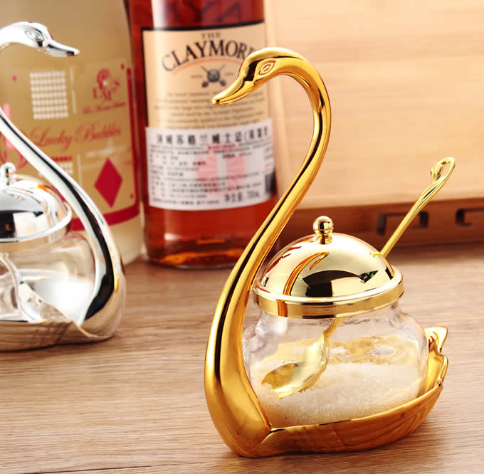   Swan Salt And Pepper Shaker Jar 