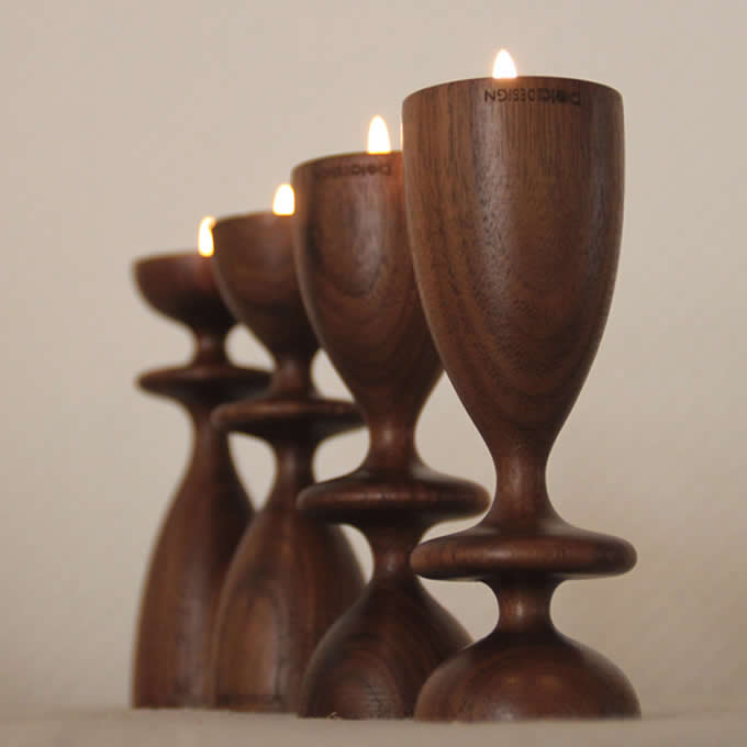  Tea Light Wooden Candle Holder(single)