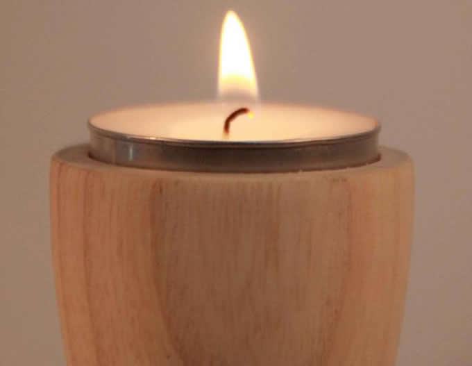  Tea Light Wooden Candle Holder(single)