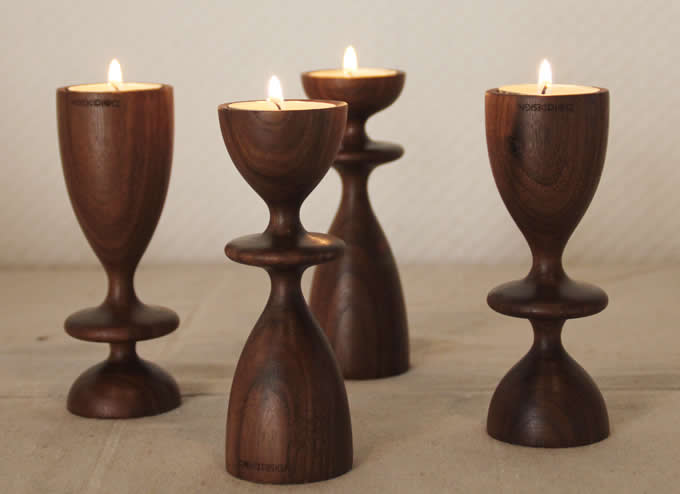  Tea Light Wooden Candle Holder(single)