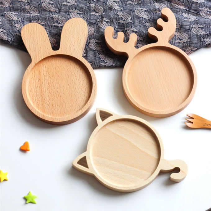Wood Animal Head Plate Serving Dishes