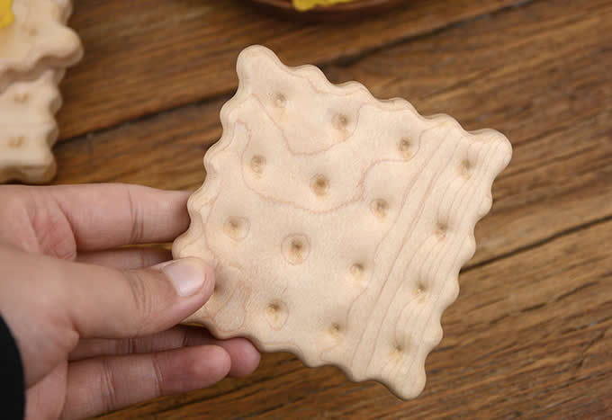   Wood Cookies Shaped Coaster 