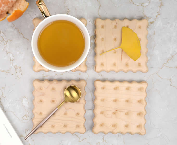   Wood Cookies Shaped Coaster 