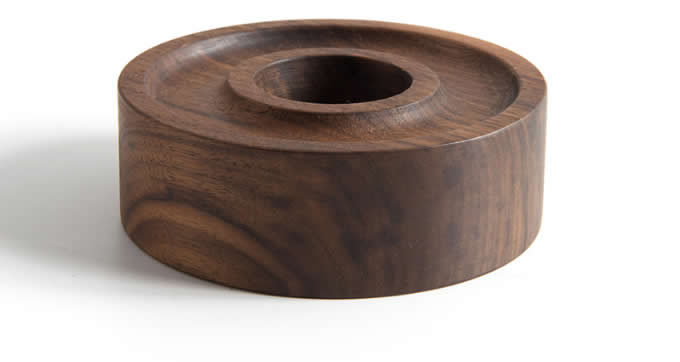  Wood Round Candle Holder