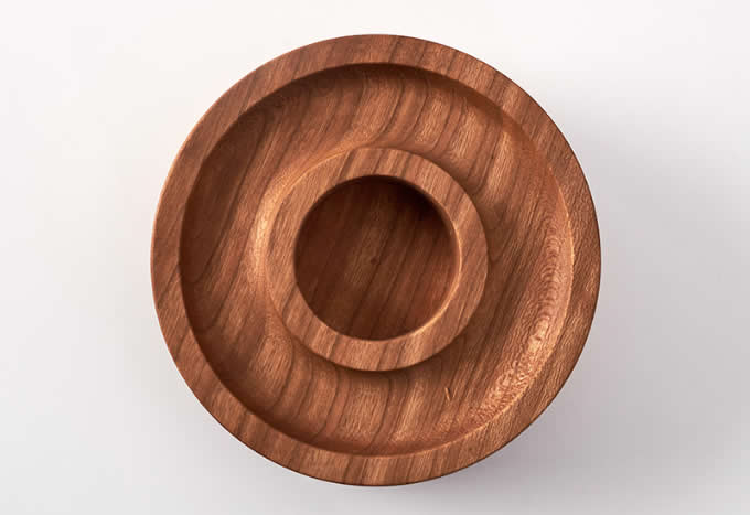  Wood Round Candle Holder