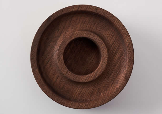  Wood Round Candle Holder