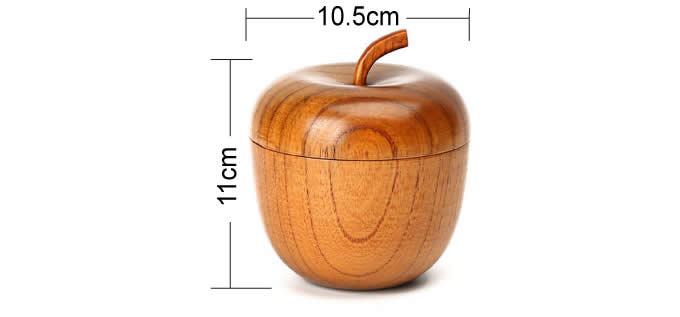   Wooden Apple Shaped Bowl