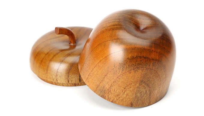   Wooden Apple Shaped Bowl