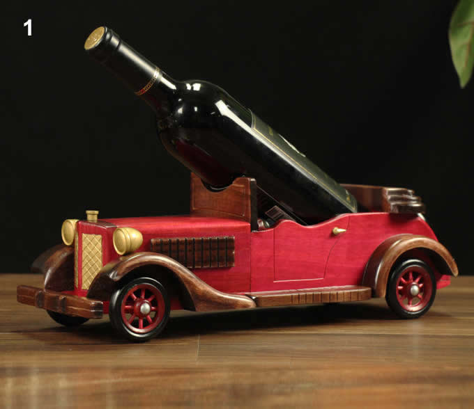 Wooden Classic Car  Wine Bottle Holder