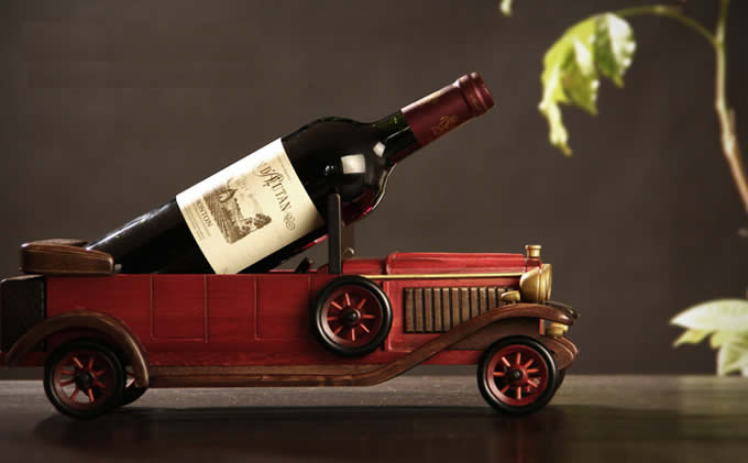 Wooden Classic Car  Wine Bottle Holder