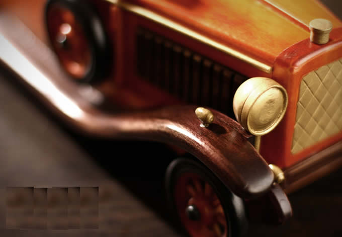 Wooden Classic Car  Wine Bottle Holder