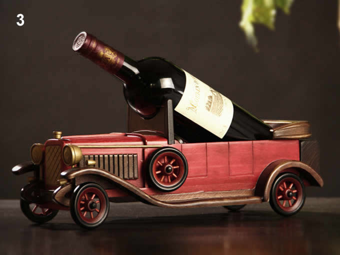 Wooden Classic Car  Wine Bottle Holder