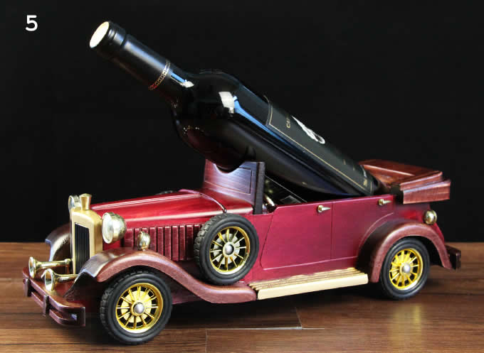 Wooden Classic Car  Wine Bottle Holder