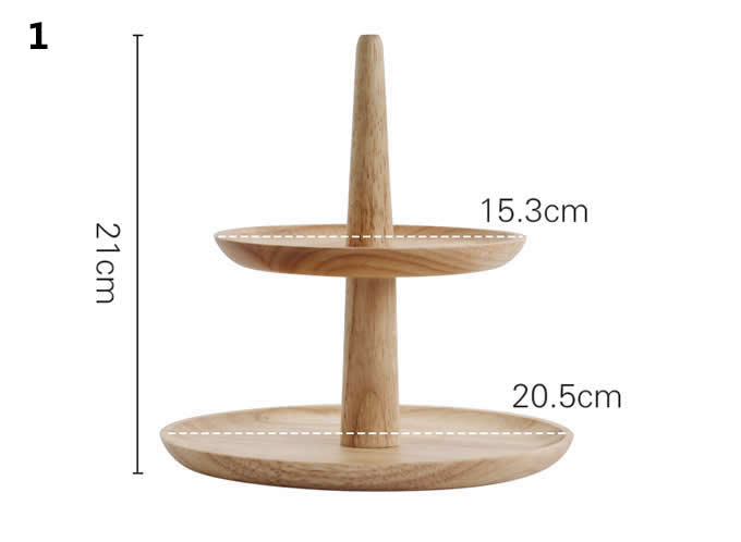 Wooden Multi Tiered Dessert Serving Tray  