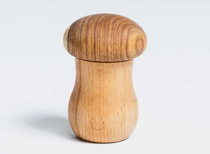 Wooden Mushroom Toothpick Holder