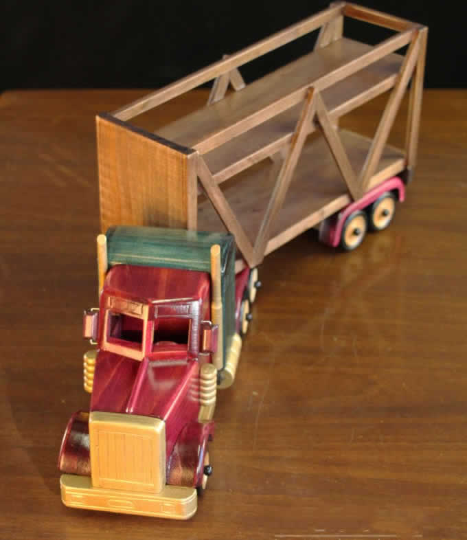  Wooden Trailer Truck  Wine Bottle Holder