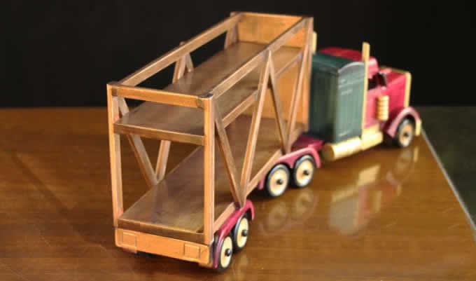  Wooden Trailer Truck  Wine Bottle Holder