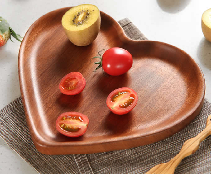  Wooden Tray & Food Fruit Plate