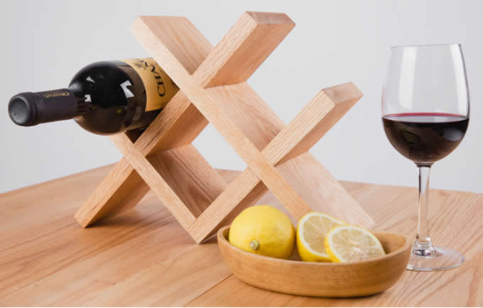 Wooden Wine Bottle Storage Rack 